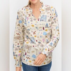 Talbots Paris Icons Ruffle trim Popover